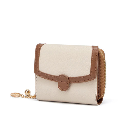 Cnoles Mini Coin Purse - Stylish Multifunction Cowhide Wallet for Women