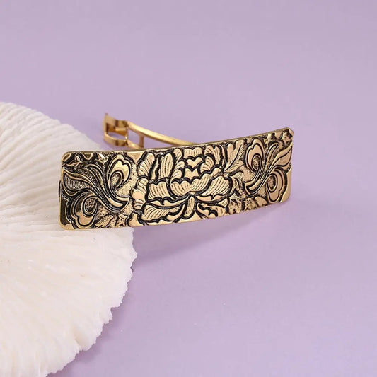 Skyrim Retro Flower Hairpin - Vintage Antique Silver & Gold Barrette Hair Clip Jewelry for Women