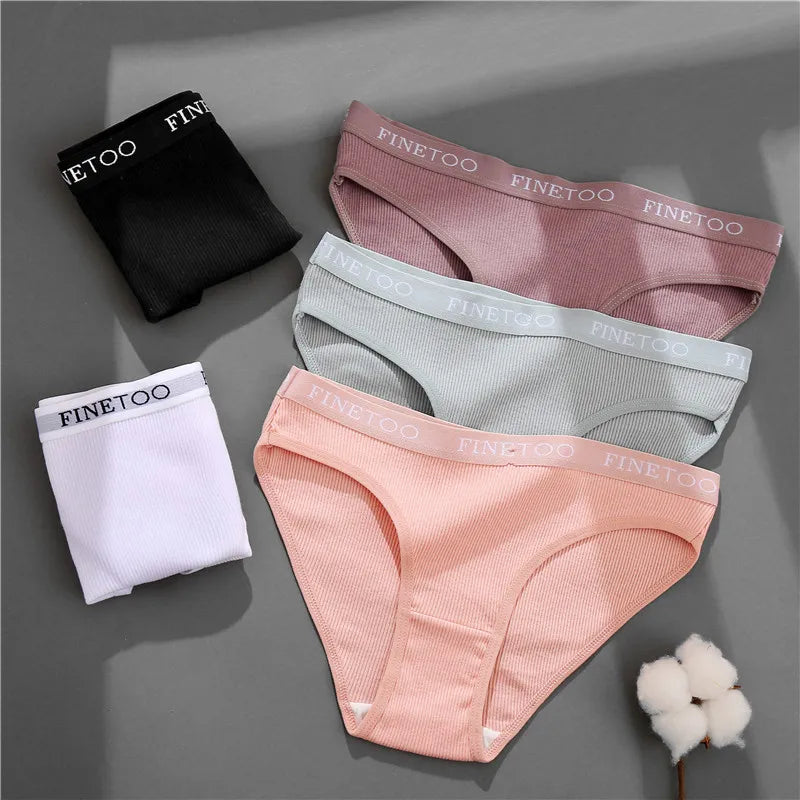 FINETOO 3PCS Women's Cotton Panty Set
