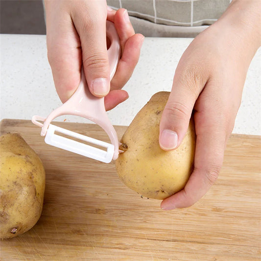 LMETJMA Ceramic Peeler - 4 Color Vegetable & Fruit Peeler for Kitchen