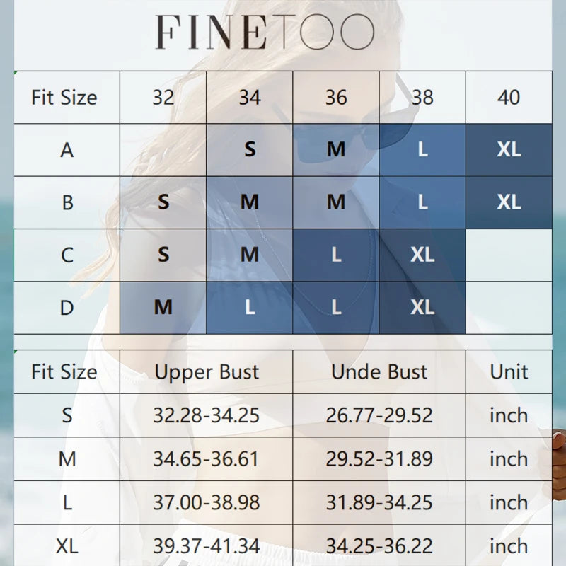FINETOO Women Deep V Push Up Wireless Bra