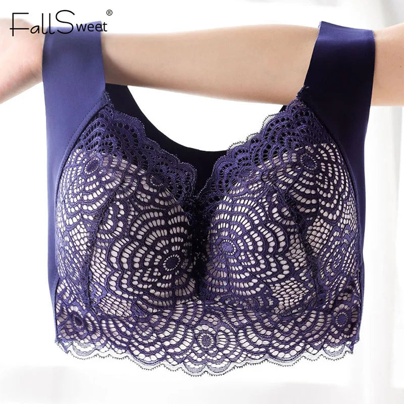 FallSweet Wire Free Lace Bras for Women Plus Size