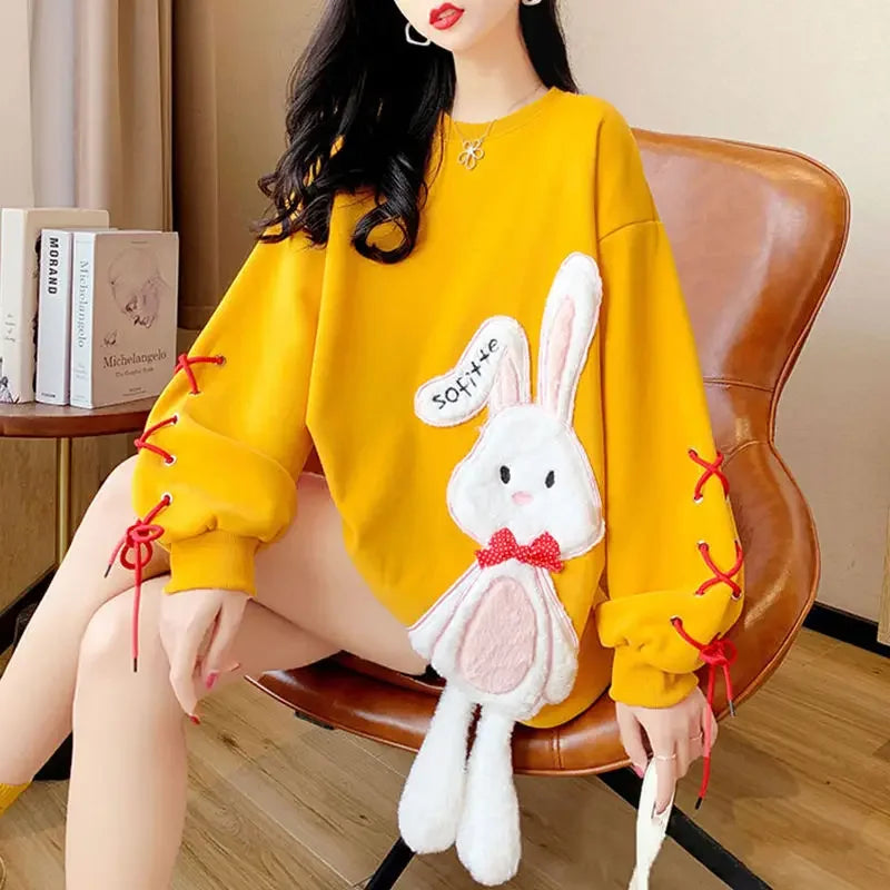 Kawaii Cute Bunny Sweatshirt for Women