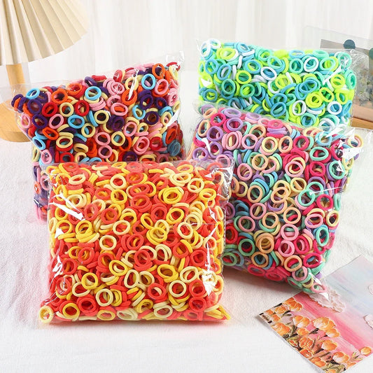 Colorful Elastic Hair Bands for Girls - 50/300/500 pcs Ponytail Holders