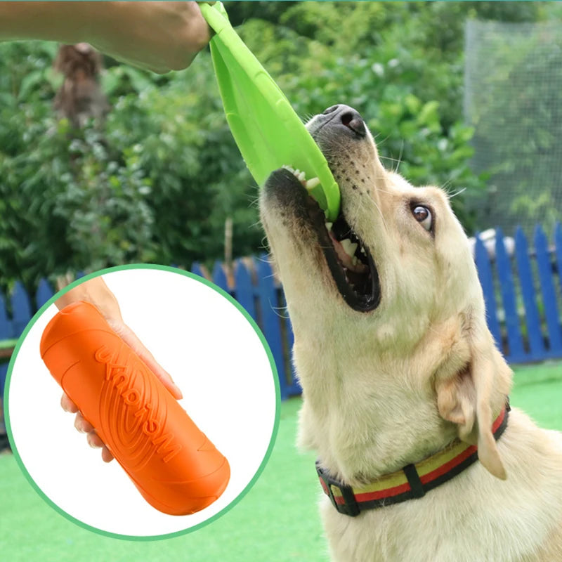 Silicone Flying Disc Dog Toy - Multicolor, Durable Chew Toy for Outdoor Fun