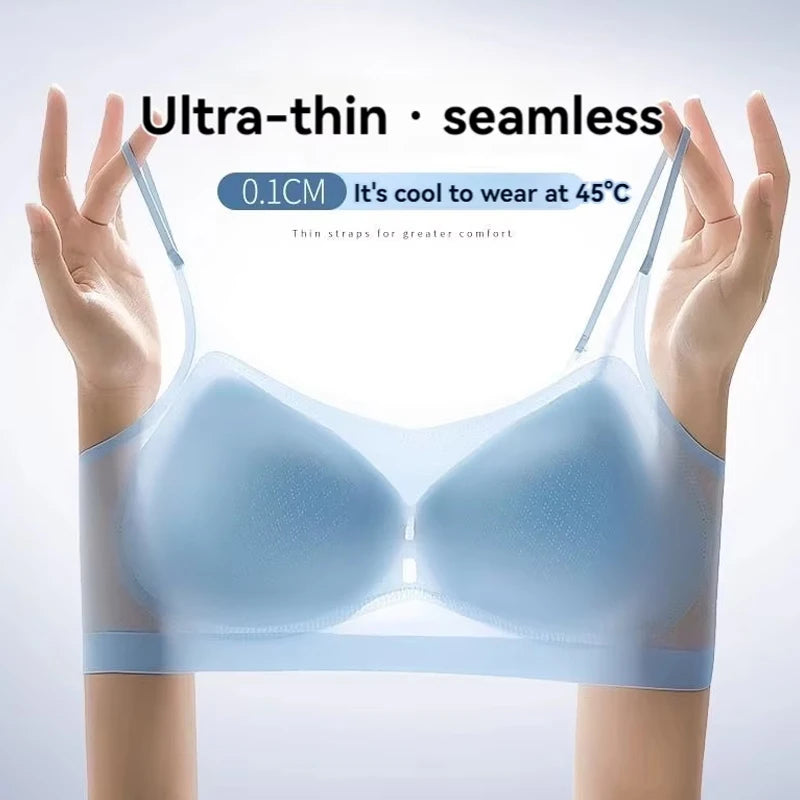 Plus Size Women's Ice Silk Seamless Bras