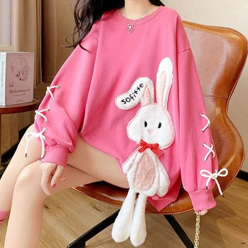 Kawaii Cute Bunny Sweatshirt for Women