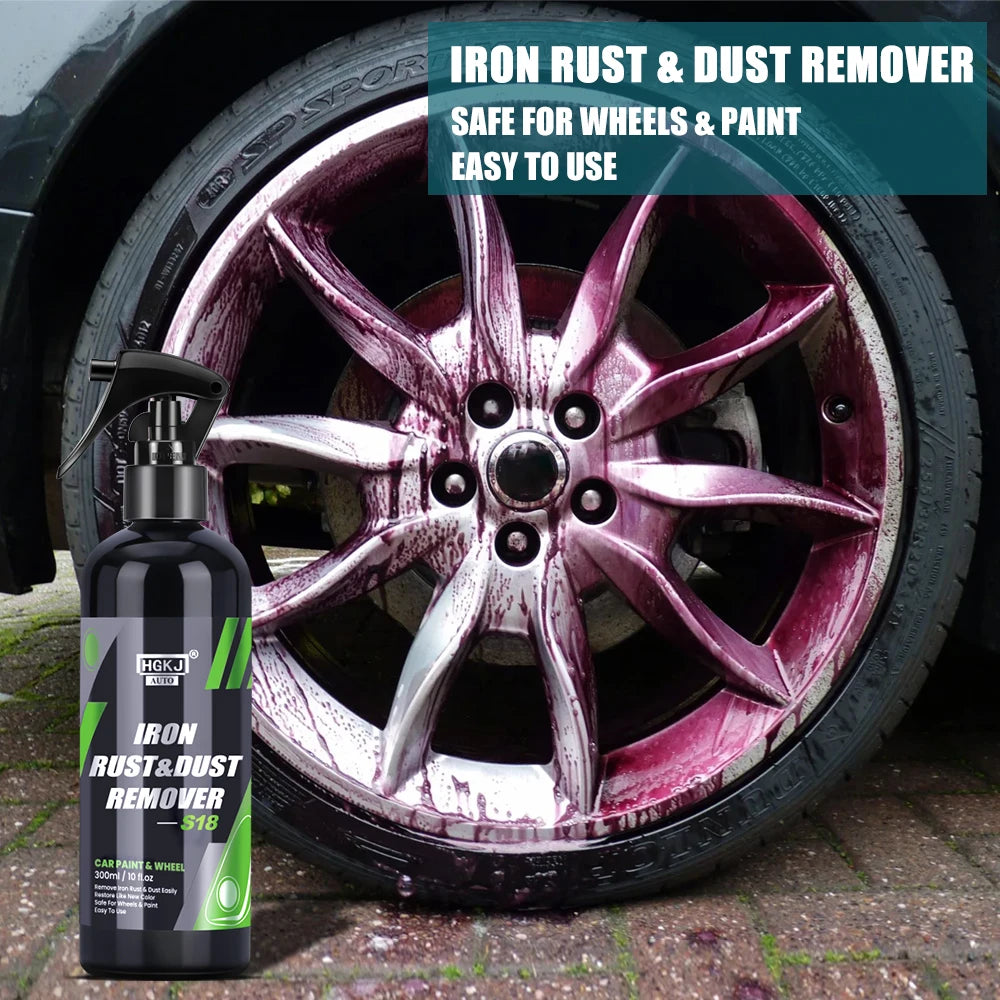 HGKJ Car Paint & Wheel Iron Particles Powder Cleaning Super Rust Dust Remover Spray