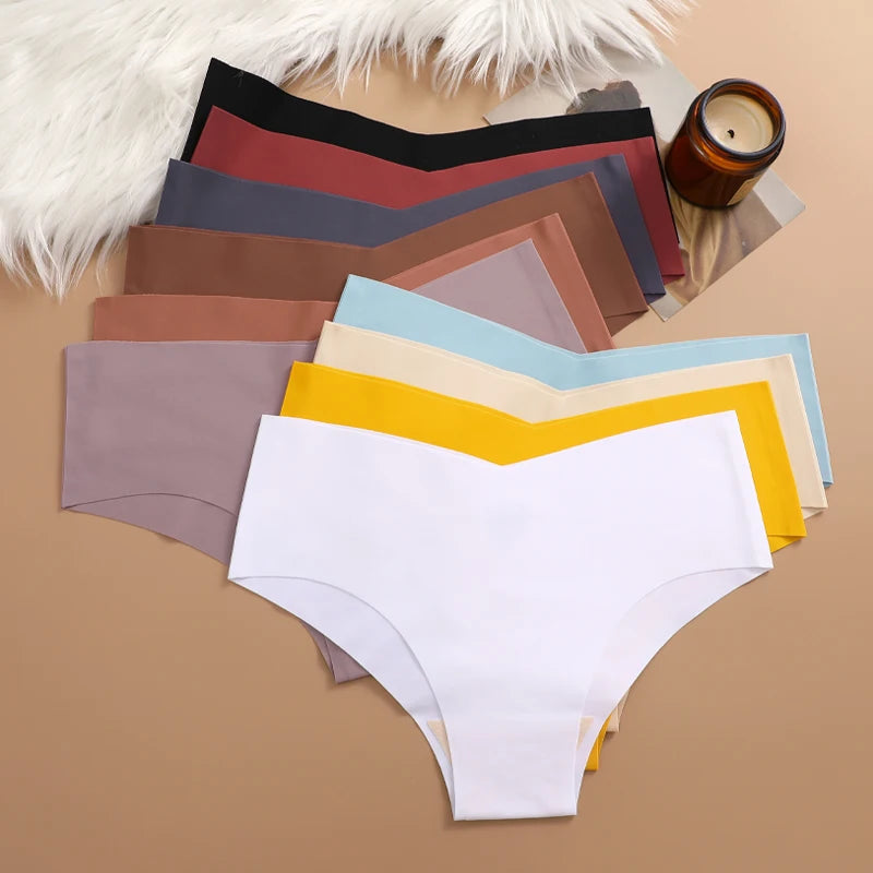 FINETOO 4pcs Seamless Ultra-thin Women's Panties