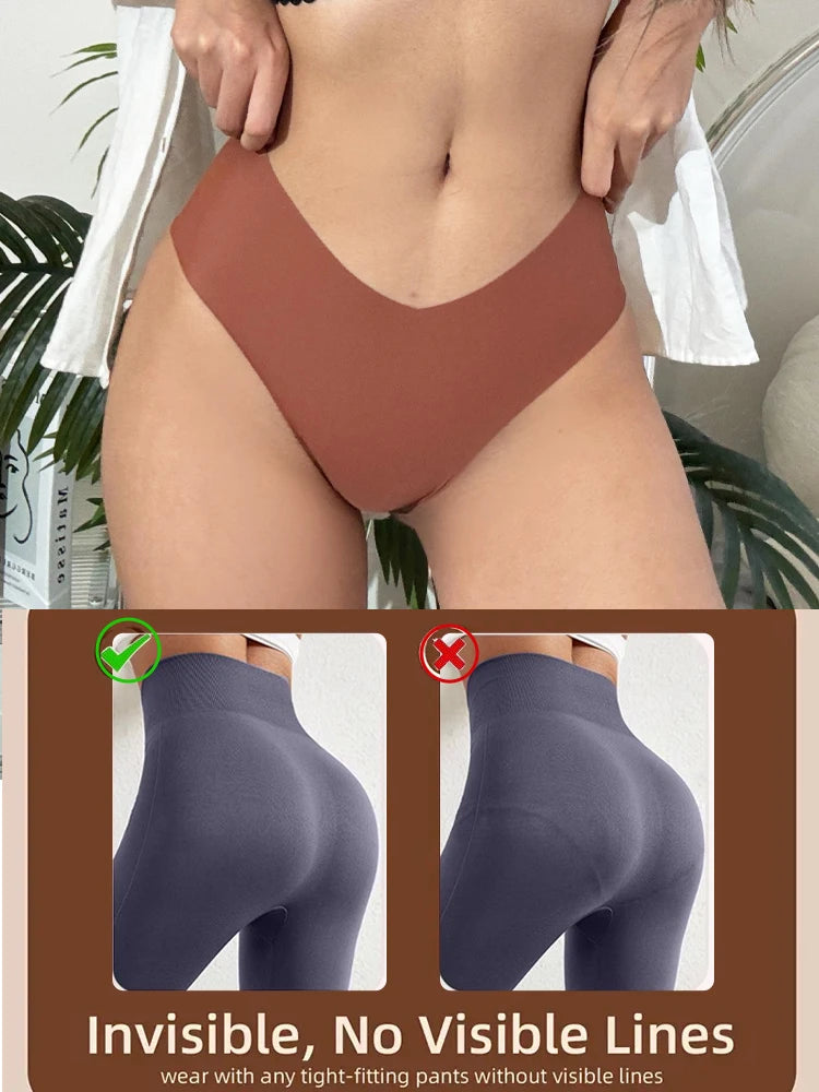FINETOO 4pcs Seamless Ultra-thin Women's Panties
