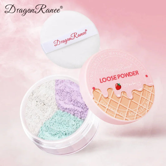 3-Color Matte Face Loose Powder - Waterproof Oil Control Makeup Powder