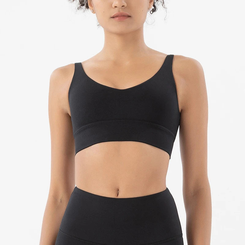 SOISOU Nylon Bra Top: Sexy, Supportive Sports Bra in 15 Colors