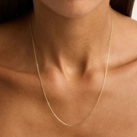 eManco 10PCS Fine Chain Necklace - Stainless Steel Gold-Plated Jewelry for Women