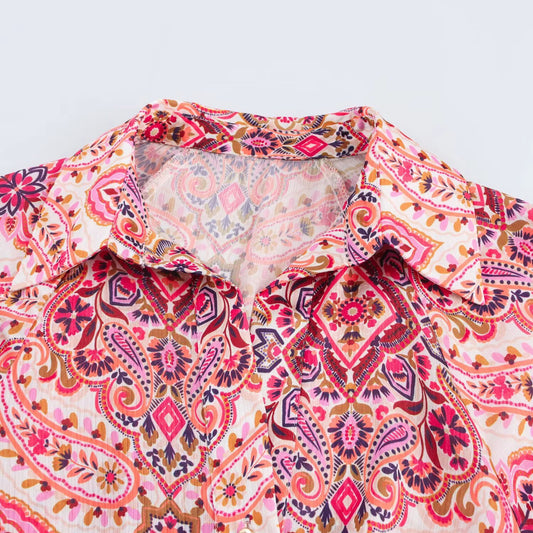 DEEABAE Bloemen Midi-jurk met Riem