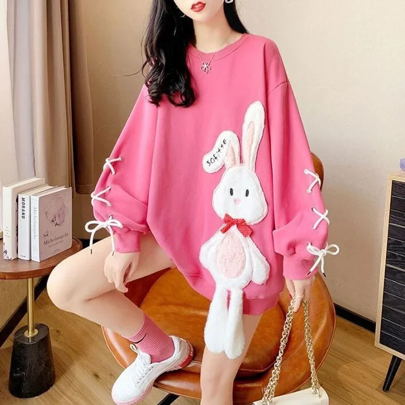 Kawaii Cute Bunny Sweatshirt for Women