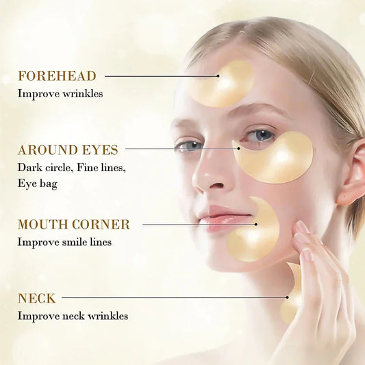 24K Gold Hyaluronic Acid Eye Masks - Rejuvenate Your Eyes