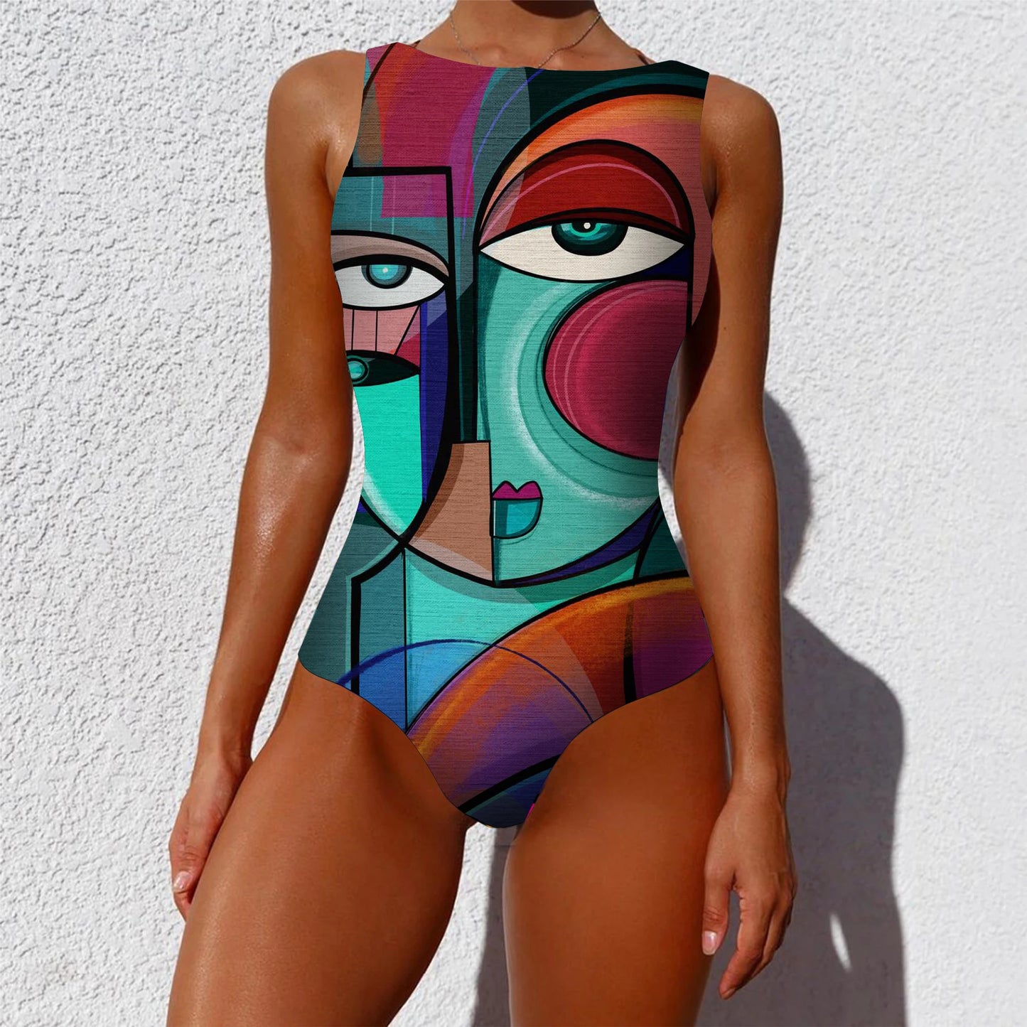 Floral Luxe Lace-Up One-Piece Swimsuit – Push-Up Beachwear for Women