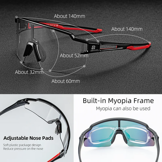 ROCKBROS Photochromic Cycling Glasses - Ultimate Eye Protection for Outdoor Sports