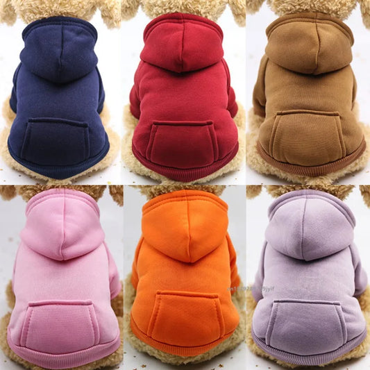 Stylish Dog Winter Hooded Sweatshirt for Small to Medium Pets