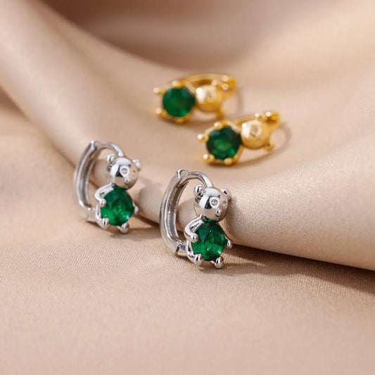 Fashion Rabbit Crystal Hoop Earrings for Women - Animal Jewelry Wedding Gift