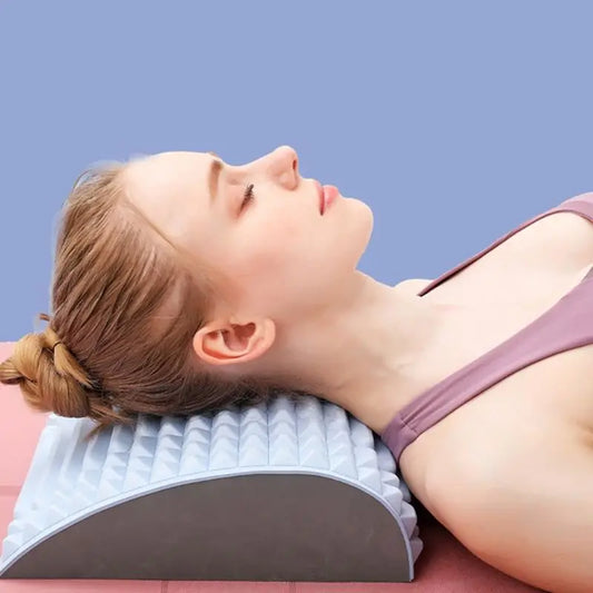 Lower Back Pain Relief Stretcher Pillow - Chronic Lumbar Support & Posture Corrector