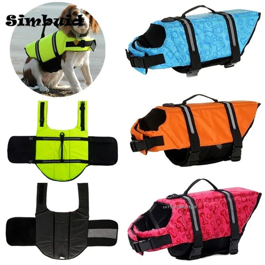 Dog Life Jacket for Large Dogs - Reflective Adjustable Safety Vest for Swimming, Surfing, and Sailing
