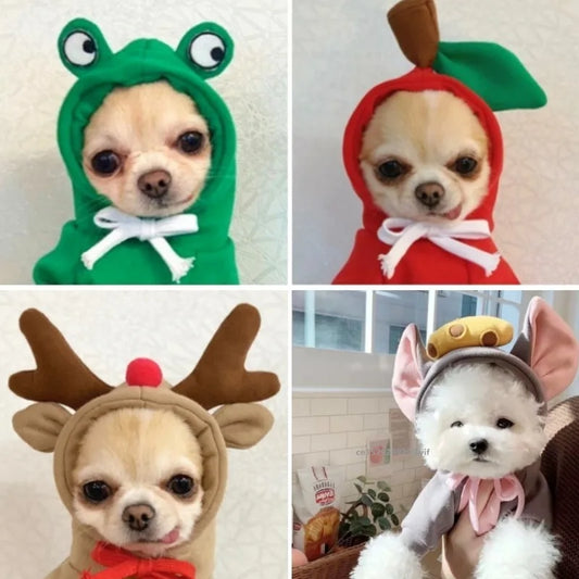 Christmas Dog Winter Hooded Sweatshirt Costume for Small Medium Pets - Cozy Jacket for Puppies and Cats