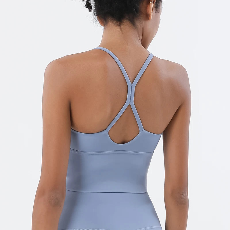 SOISOU S-XL Nylon Sports Bra Top - Breathable Bralette for Active Women