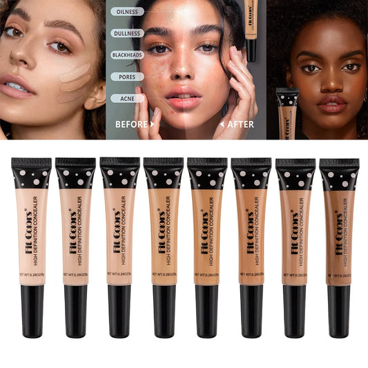 Full Cover Liquid Concealer - 8 Color BB Cream Foundation for Natural Brightening Makeup