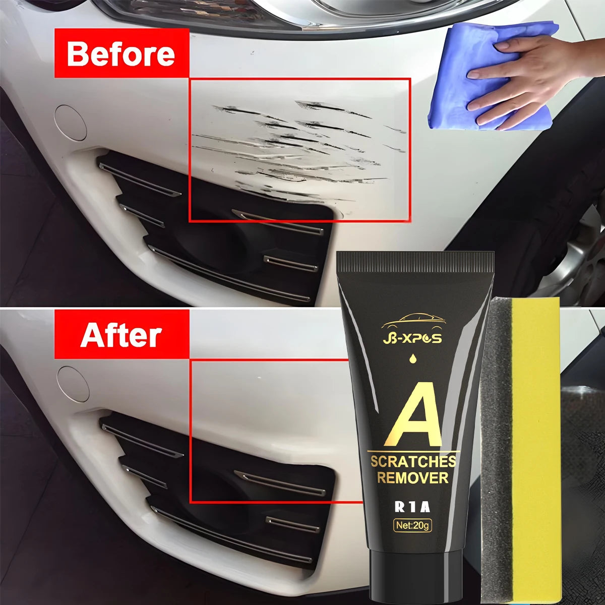 Car Scratch Remover Paint Care Set - R1 Auto Scratch Repair and Polishing
