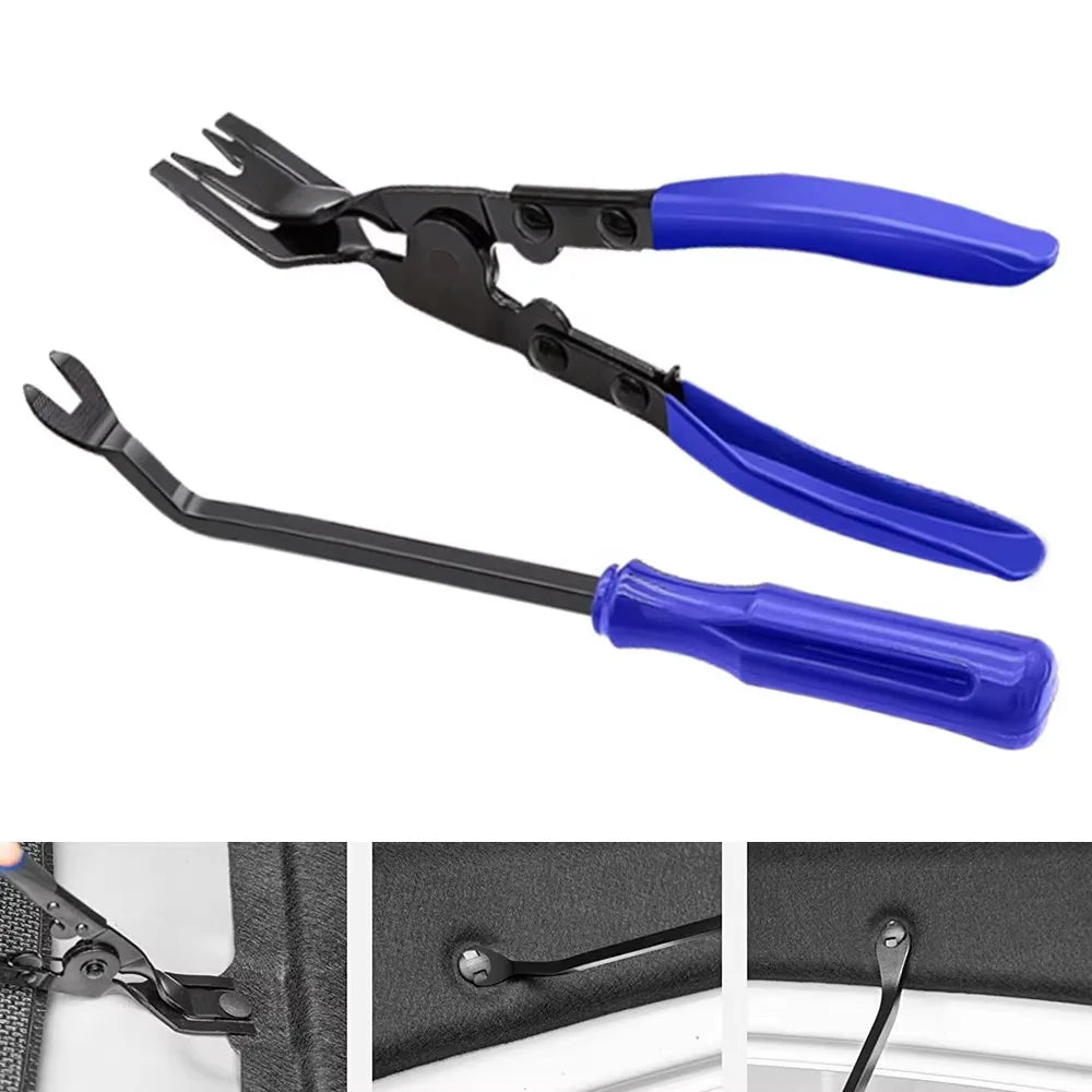 Clip Pliers Set Fastener Remover Auto Upholstery Combo Repair Kit for Car