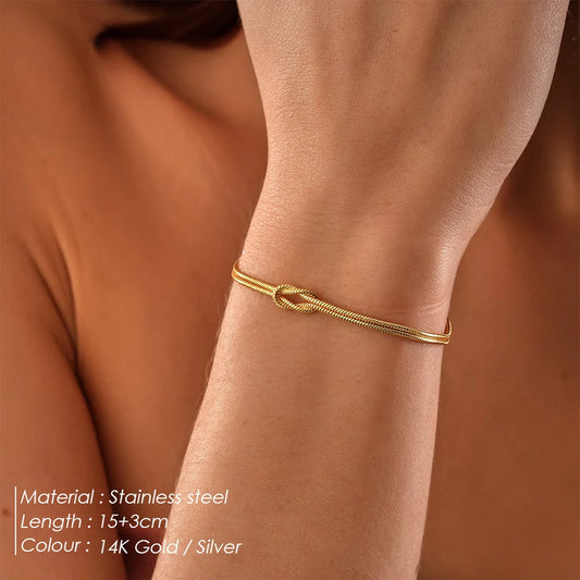 eManco Fashion High Quality Stainless Steel Gold Plated Couple Bracelets