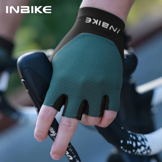 INBIKE 2025 Summer Cycling Gloves for Men - Shock-Absorbing Padded Breathable Bicycle Gloves