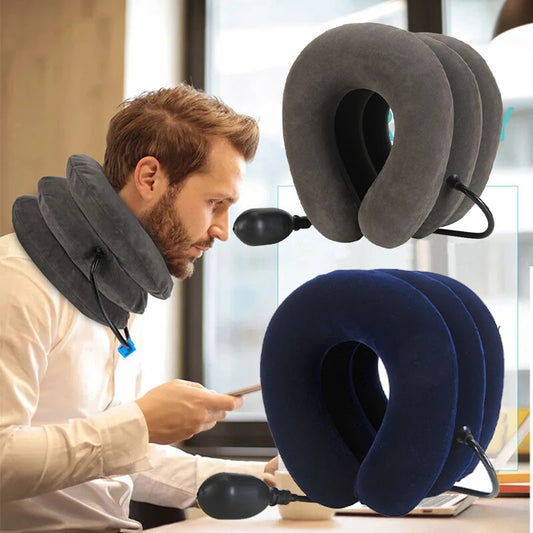 Inflatable Air Cervical Neck Traction Device - Comforting Neck Support Cushion