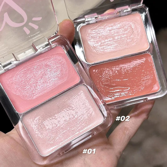 Water Light Peach Cream Blush Milk Pink Natural Cheek Tint - Waterproof Makeup Palette