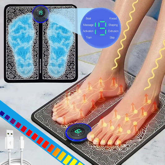 Electric Foot Massager Pad for Relaxation and Recovery - Ideal for Home and Outdoor Use