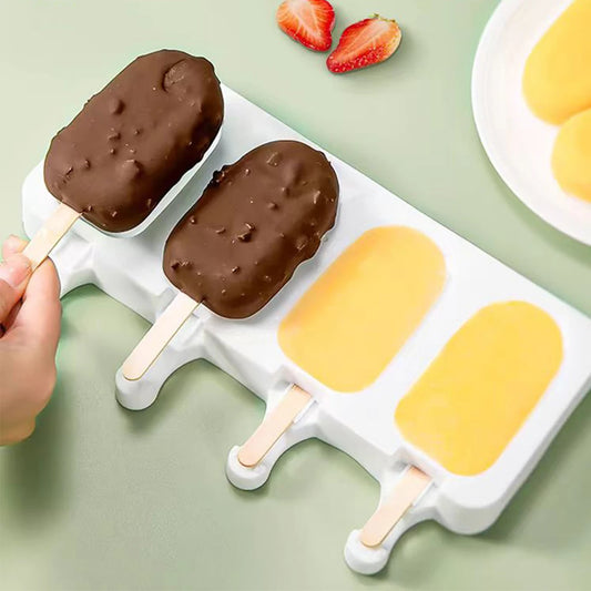 Silicone Ice Cream Mold - DIY Fruit Juice Ice Tray and Popsicle Mould