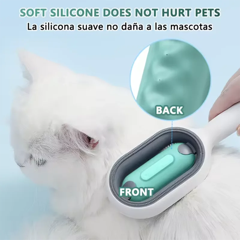 3-in-1 Cat Brush for Long Hair Removal