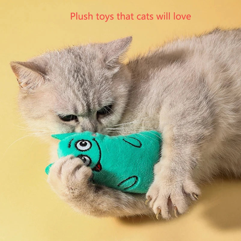 Interactive Plush Cartoon Cat Puppy Toys