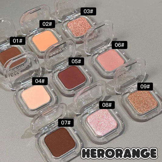 Monochrome Eyeshadow Palette - Matte Wine Red, Brown, Smoky Pearl & Glitter