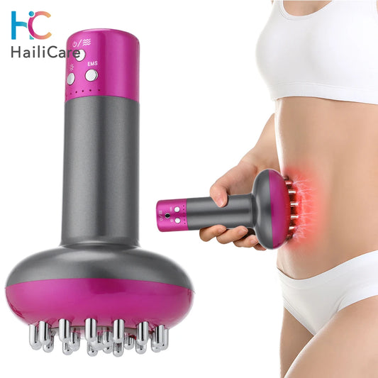 Electric Lymphatic Drainage Machine - Meridian Body Massage Brush for Anti-Cellulite and Physiotherapy