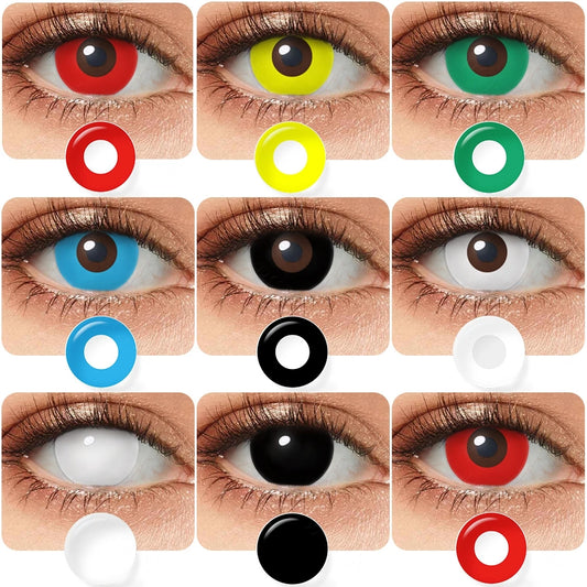 2PCS Black Out Cosplay Contact Lenses