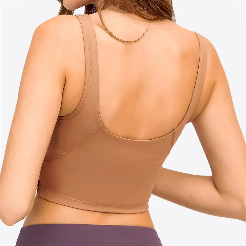 Nepoagym PASSION Tank Top with Built-In Bra for Yoga & Gym