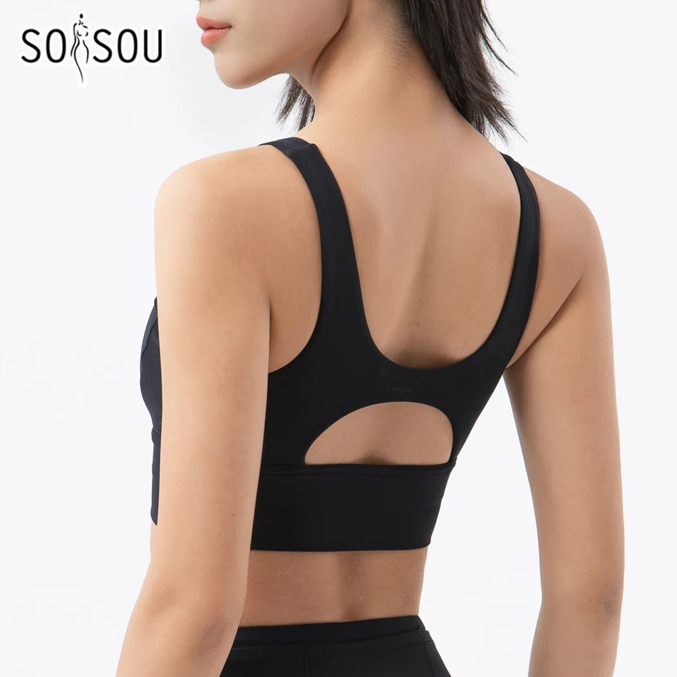 SOISOU Women's Sports Bra - Breathable, Comfortable, Stylish Athletic Wear