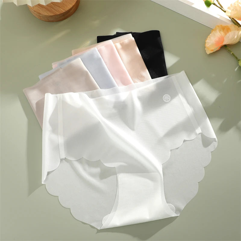 4PCS Ultra-thin Ice Silk Seamless Women's Panties