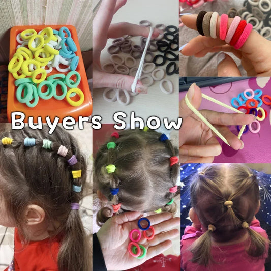 LOVEKIKI 50 stuks elastische haarbanden - kleurrijke kinderhaaraccessoires voor leuke stijlen