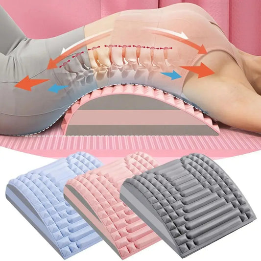 Back Stretcher Neck Pillow - Posture Corrector and Lumbar Support Massager for Relaxation