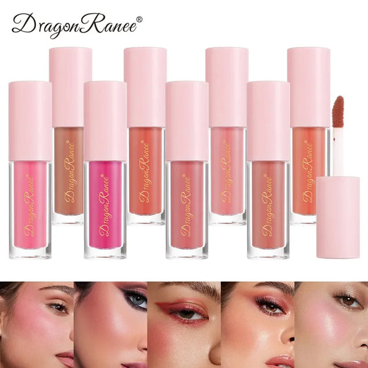 Mini Matte Liquid Blush - 8 Color Velvet Blusher for Natural Radiance