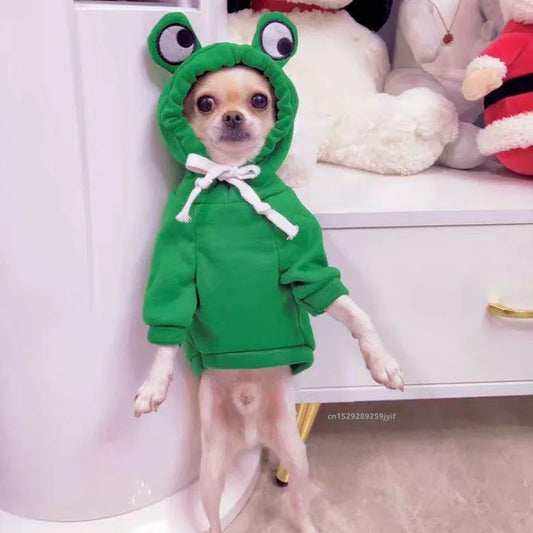 Christmas Dog Winter Hooded Sweatshirt Costume for Small Medium Pets - Cozy Jacket for Puppies and Cats