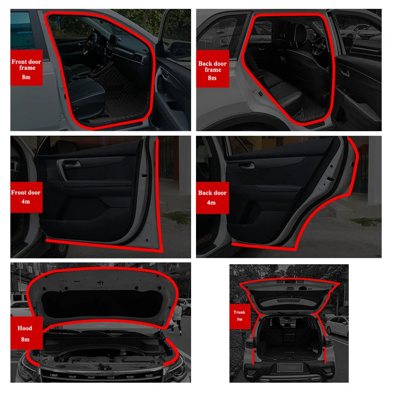 SEAMETAL Car Door Rubber Seal Strip